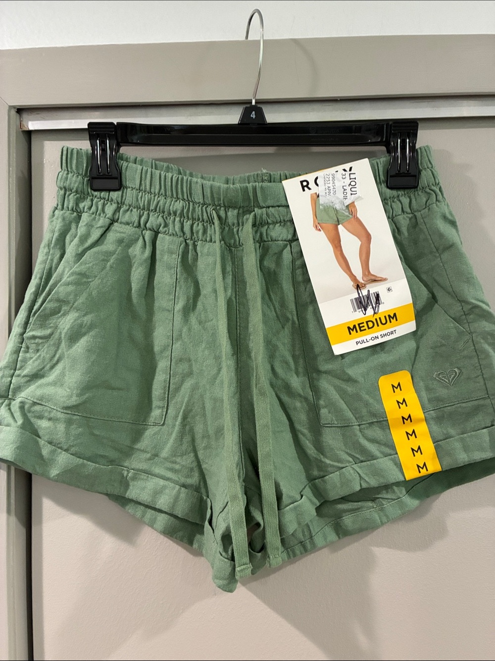 Roxy Sage Green Pull-On Athletic Shorts